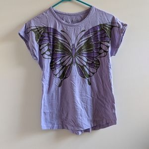 Purple butterfly t-shirt